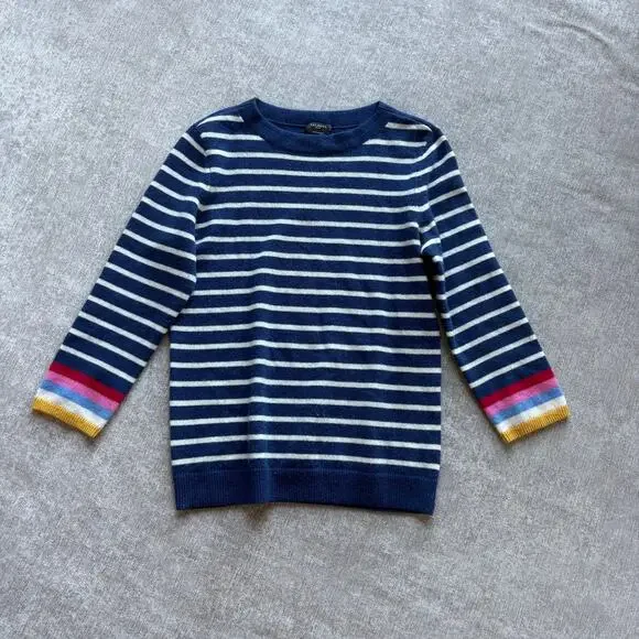 Talbots Striped Cashmere Sweater - Picture 1 of 4